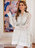 Farah Talib Aziz Ophelia Ivory Embroidered Schiffli Raw Silk Shirt Online Shopping