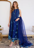 Farah Talib Aziz Elsyee Royal Blue Embroidered Raw Silk Shirt With Dupatta Online Shopping
