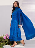 Farah Talib Aziz Charr Blue Embroidered Raw Silk Shirt and Dupatta Online Shopping