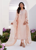 Farah Talib Aziz Elea Peach Embroidered Raw Silk Shirt and Dupatta Online Shopping