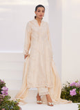 Farah Talib Aziz Tisele Ivory Pleated Raw Silk Shirt and Dupatta Online Shopping