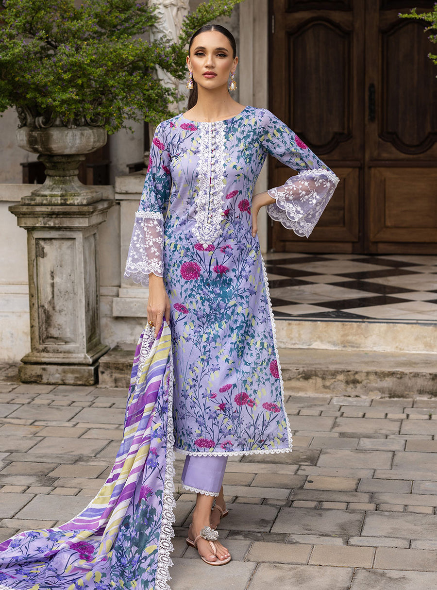 Zainab Chottani Frosty-Orchid 10B Tahra Lawn Collection Online Shopping