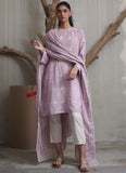 Image 2 PC Lilac Embroidered Shirt &amp; Dupatta Online Shopping