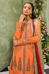 Maryum N Maria Orange Ochra (FFD-0111) Murat By Freesia Premium Chiffon Collection Online Shopping