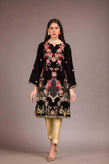 Adan Libas Black Forest Resham Velvet Kurti 2021