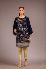 Adan Libas Mirage Resham Velvet Kurti 2021