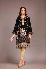 Adan Libas Silaas Resham Velvet Kurti 2021