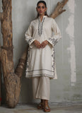 Image Ivory Embroidered Kurta Online Shopping