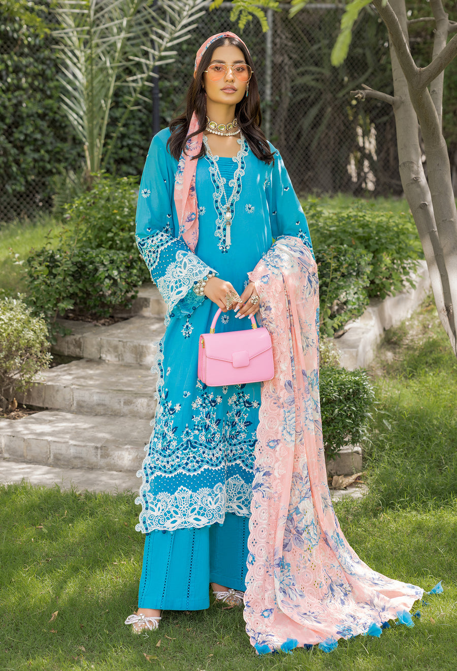 Adan Libas Design # 5255 Ilana Lawn Collection Online Shopping