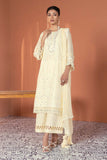 Alkaram M-14A-23-2-Lemon Meraki Chikenkari Collection Online Shopping