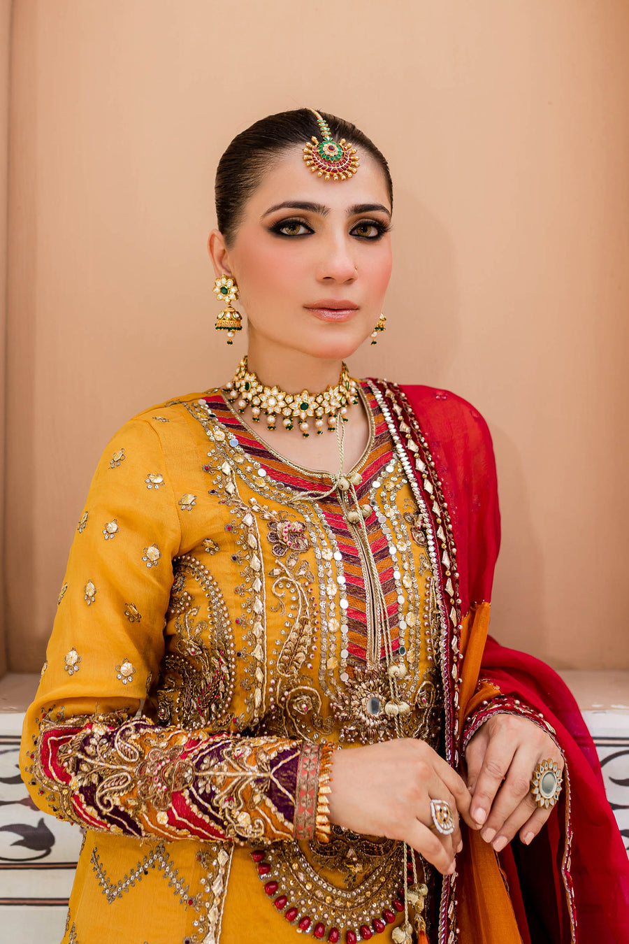 Maria b bridal mehndi dresses best sale