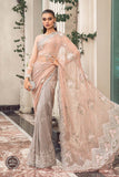 Maria B MPC-23-105-Peach And Grey Chiffon Collection Online Shopping