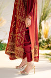 Maryum N Maria Haesel MW23558 Shehr Bano Peach Leather Collection Online Shopping