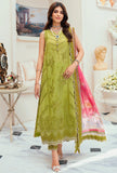 Saadia Asad Apple Green D1 Buena Noor Chiffon Laserkari 2022 Online Shopping