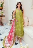Saadia Asad Apple Green D1 Buena Noor Chiffon Laserkari 2022 Online Shopping
