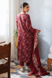 Cross Stitch Tango Plum - 3pc Khaddar Printed  Khaddar & Linen Collection Online Shopping