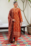 Cross Stitch Tan Hues - 3pc Khaddar Embroidered  Khaddar & Linen Collection Online Shopping