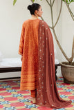 Cross Stitch Tan Hues - 3pc Khaddar Embroidered  Khaddar & Linen Collection Online Shopping