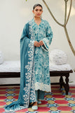 Cross Stitch Teal Waters - 3pc Linen Embroidered  Khaddar & Linen Collection Online Shopping