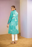 Nishat Linen Ps22-03 Sea Green Mid Summer Pret 2022 Online Shopping