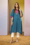 Nishat Linen Ps22-80 Blue Mid Summer Pret 2022 Online Shopping