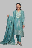 Bonanza Satrangi Ssr213p44 Teal Eid Collection 2021