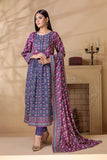 Bonanza Satrangi Purple Khaddar Suit (SWO223P01B) Winter Collection 2022 Online Shopping