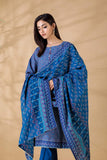Bonanza Satrangi Blue Khaddar Suit (SWO223P41B) Winter Collection 2022 Online Shopping