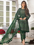 Bold Green 3pc Heavy Embroidered Luxury Chiffon Suit Hc 00005 Salitex Summer Collection 2021