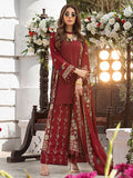Garnet 3pc Heavy Embroidered Luxury Chiffon Suit Hc 00002 Salitex Summer Collection 2021