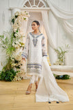 Dhanak DL 0212 White 3pcs Eid Edits 2022 Online Shopping
