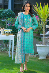 Zeen Woman WFM22166 Aqua Noura Lawn 2022 Online Shopping