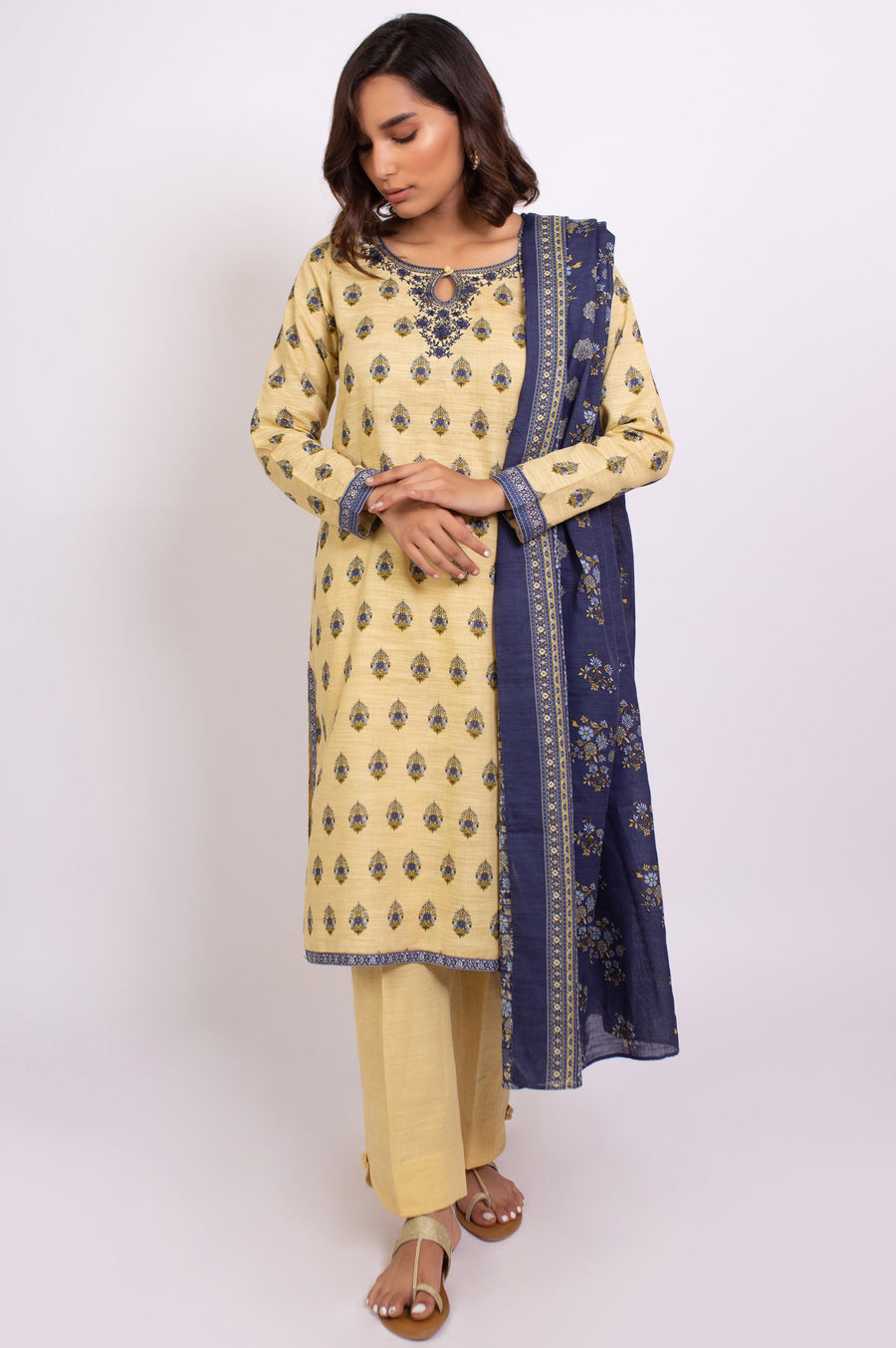 Zeen Woman 3 Piece Embroidered Khaddar Suit WLM32680 Lime Winter Collection Vol 1 2022 Online Shopping