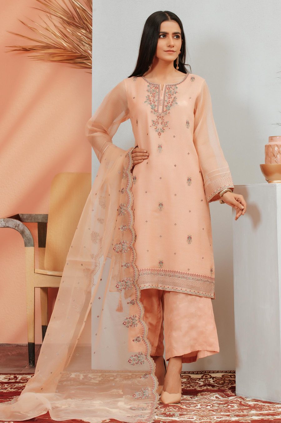 Zeen Wum31108 Dusty Coral Luxury Chiffon 2021