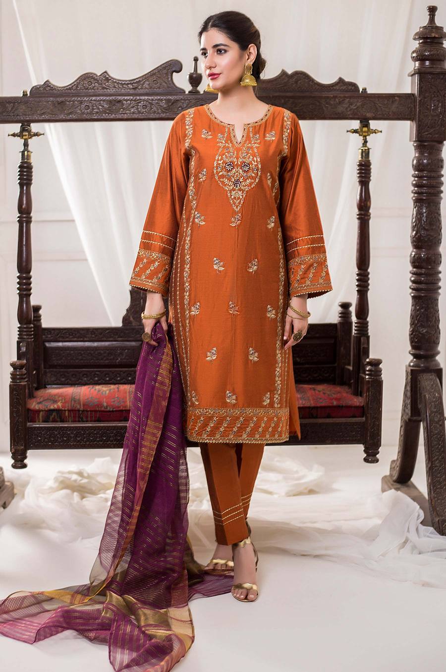 Zeen Wum31314 Ginger Rust Luxury Chiffon 2021