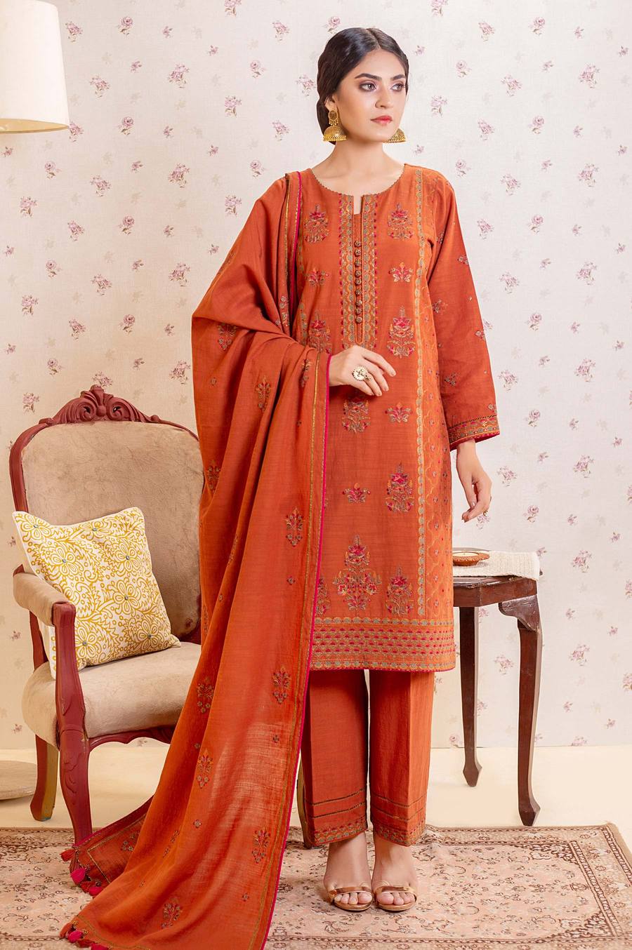 Zeen Wum31408 Ginger Rust Luxury Chiffon 2021