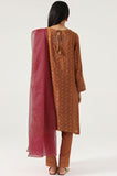 Zeen Woman 3 Piece Embroidered Jacquard Suit WUM32211 Ginger Rust Winter Collection Vol 1 2022 Online Shopping