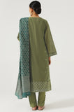 Zeen Woman 3 Piece Embroidered Cotton Net Suit WUM32321 Fern Green Winter Collection Vol 1 2022 Online Shopping