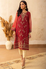 Zeen Wzm11313 Maroon Luxury Pret 