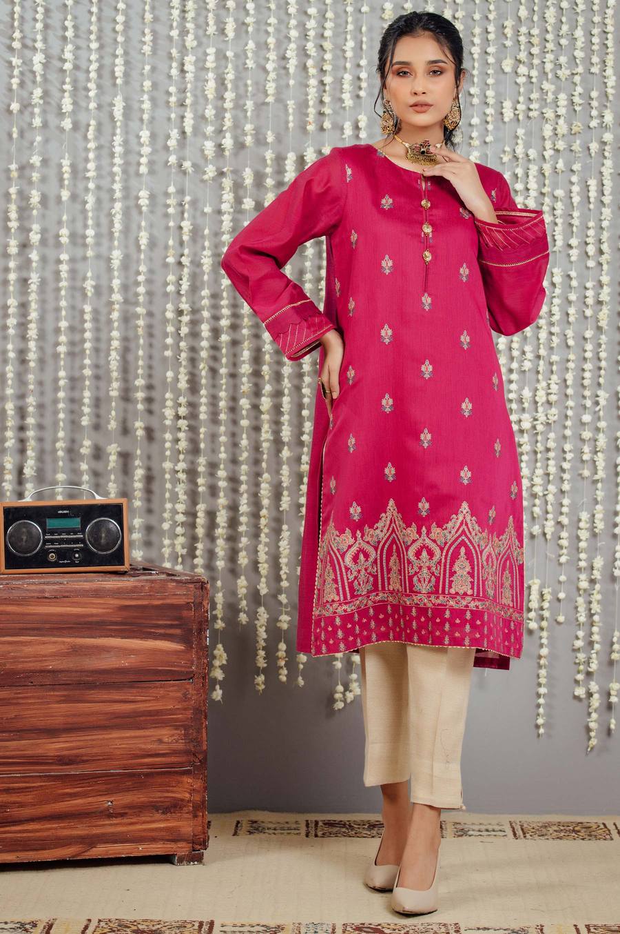 Zeen Wzm11401 Fuchsia Pink Luxury Pret 2021