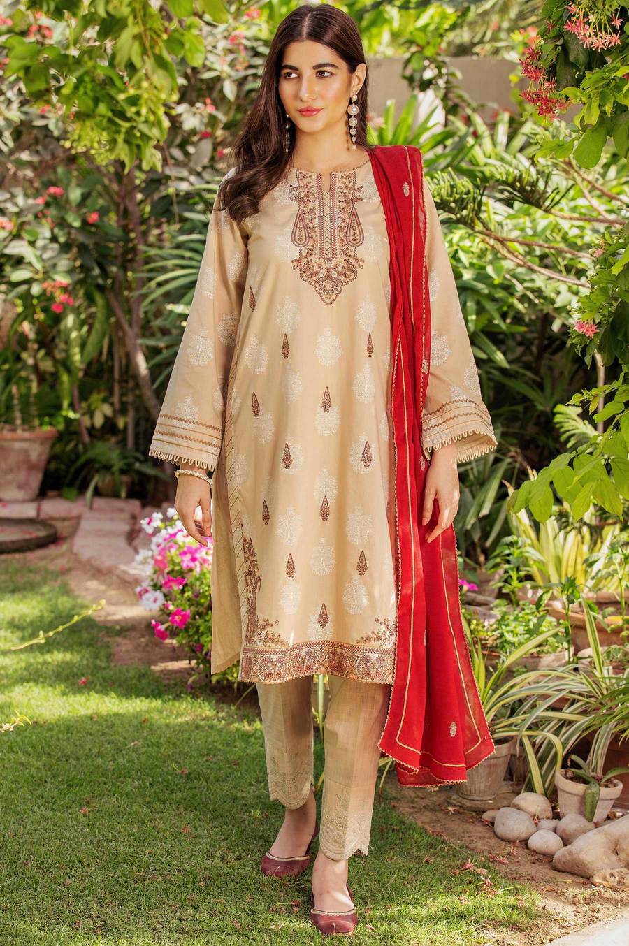 Zeen Wum21235 Kashmiri Sand Luxury Chiffon 2021