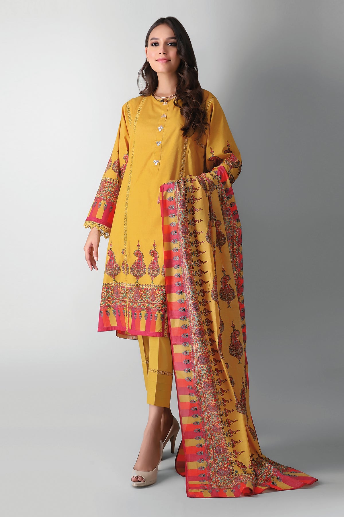 A210510 Yellow Khaadi Autumn Collection 2021