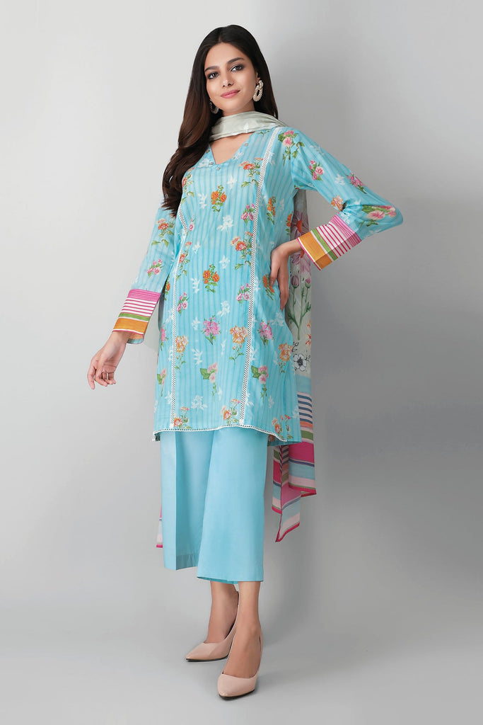Khaadi A21236 Blue Summer Lawn 2021 Original Brand