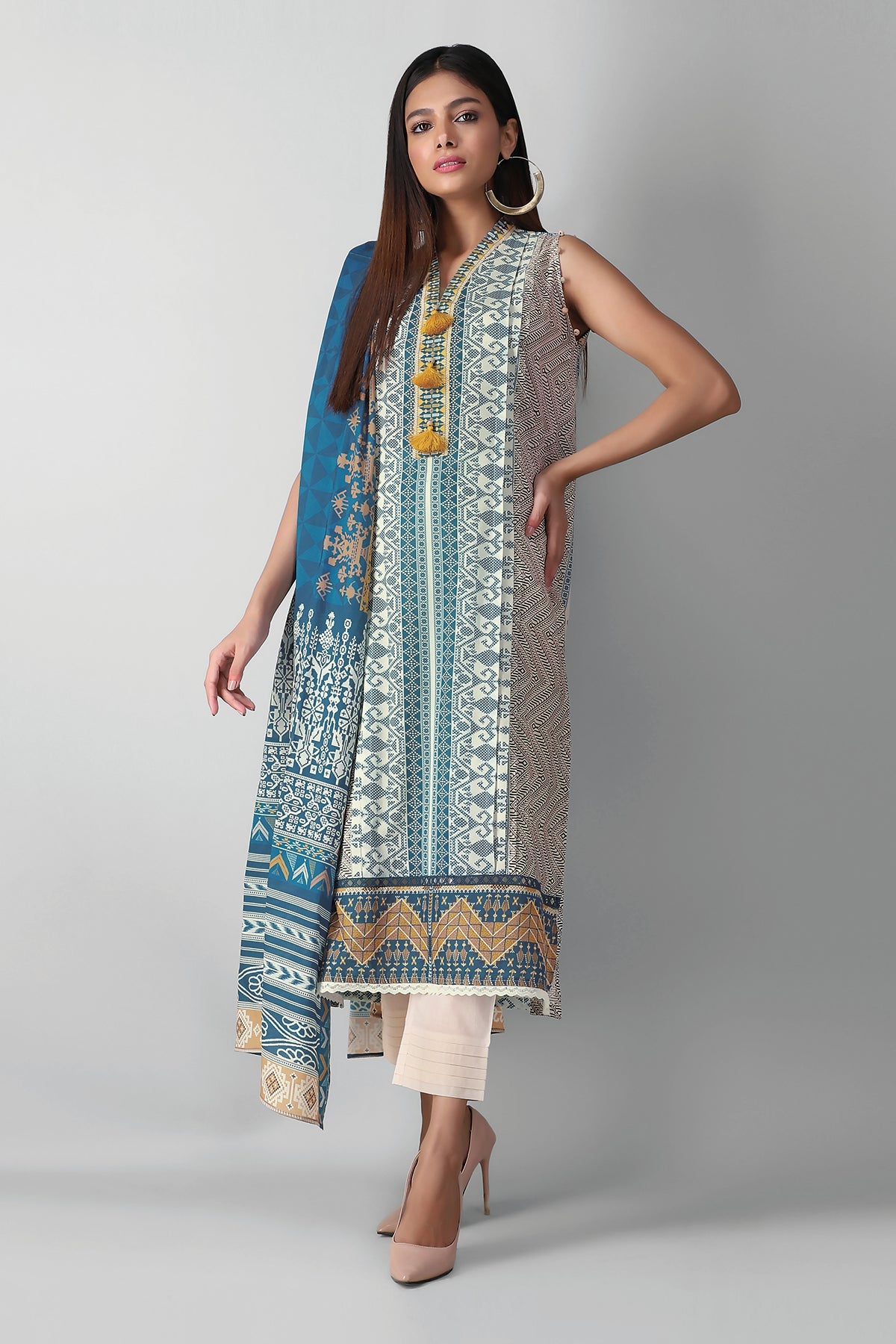 A21344 Blue Khaadi Autumn Collection 2021