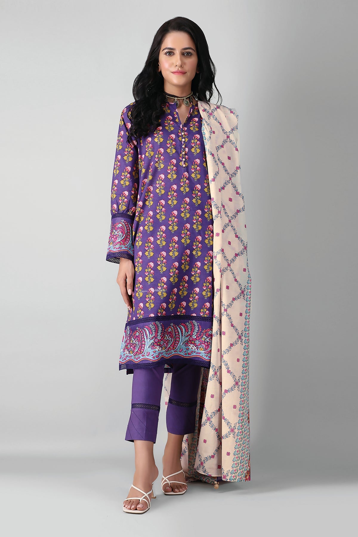 A21361 Purple Khaadi Autumn Collection 2021