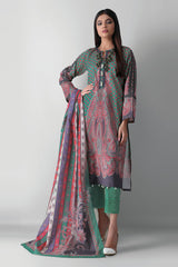 A21384 Green Khaadi Autumn Collection 2021