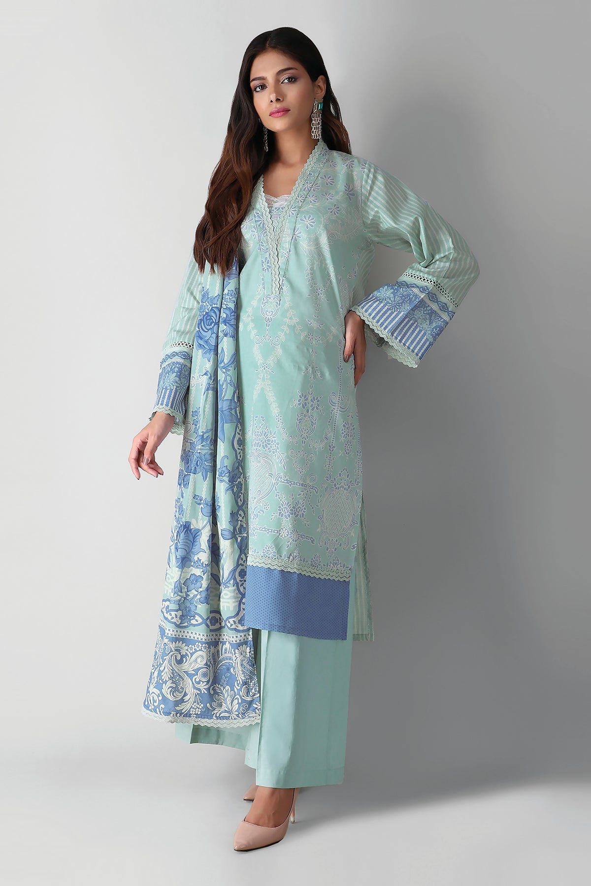 A21391 Blue Khaadi Autumn Collection 2021