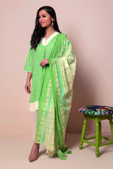 A22107 Green Khaadi Online Spring Summer 2022