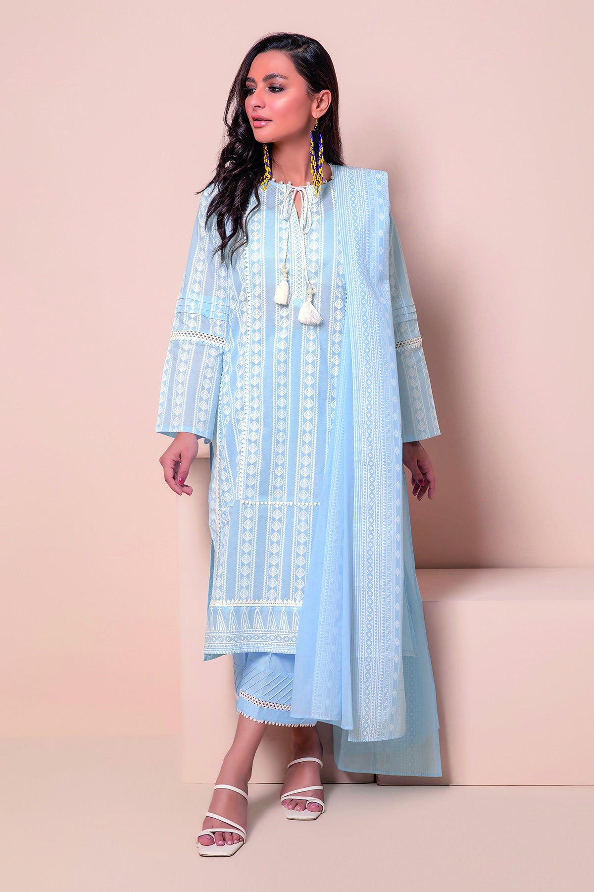 Khaadi A22108 Blue Summer Lawn 2022 Online Shopping