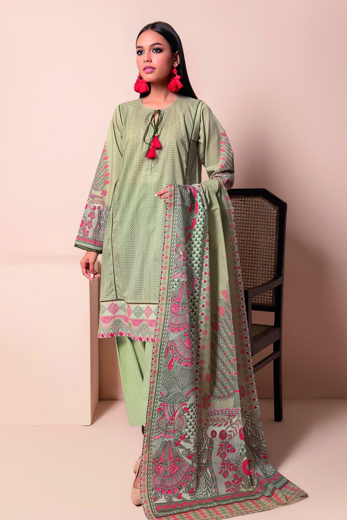 A22113 White Khaadi Online Spring Summer 2022